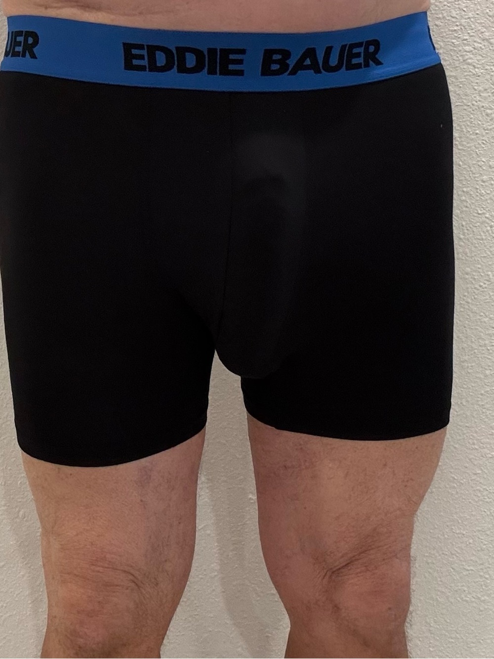 Eddie Bauer Black Boxer Briefs with Blue Waistband Logo